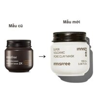 Innisfree  - Mặt Nạ Tro Núi Lửa Trị Mụn Đầu Đen, Chăm Sóc Lỗ Chân Lông Innisfree Super Volcanic Pore Clay Mask 2X 100ml