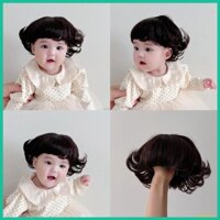 Innlike1 Phía Ngoài Uốn Bé Tóc Giả Mũ Cho Bé Trai Bé Gái Mềm Mại Thoải Mái Cosplay Mũ