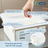 Inochi Rice Box - Hộp Đựng Gạo Chống Ẩm, Chống Oxi Hóa, Giữ Độ Ngon,Chống Ẩm, Chống Bụi