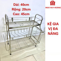 [INOX] Kệ gia vị đa năng, kệ gia vị 3 tầng, kệ để đồ nhà bếp, kệ gia vị sole inox, gia công tỉ mỉ, hoàn thiện cao.