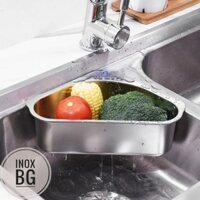 INOX304 Rổ lọc rác góc bồn rửa chén ngăn tắc bồn rửa,không ghê tay | Chất liệu INOX 304 siêu bền,chống hoen gỉ