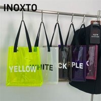 INOXTO Túi Tote , Túi Đeo Vai Trong Suốt, Túi Xách Nhựa PVC Chống Thấm Nước Di Động Dung Tích Lớn Bơi Đi Biển