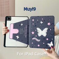 Ins Cá Tính Y2k Sao Bướm Cho IPad10.2 Vỏ Ipad10th 360° Vỏ giữ Mini6 Ipad9.7 Bao Air5 Vỏ chống rơi Pro11 / ipad12.9 / 2024 Air6 Vỏ chống uốn Ipad Gen9 Vỏ
