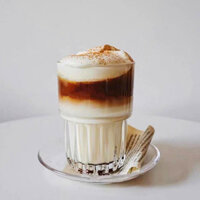 Ins Có Thể Xếp Chồng Úc Trắng Cà Phê Đá Mỹ Lạnh Ngọc Lục Bảo Latte Cốc Thủy Tinh Uống Nước Trái Cây Cốc Trà Hoa