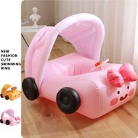 Ins Dễ Thương Hình Dạng Ô Tô Bơm Hơi Phao Bể Bơi Cho Bé Phao Có Thể Tháo Rời Tấm Che Nắng Ghế Có Vô Lăng Mùa Hè Bãi Biển Đảng Đồ Chơi Bể Bơi