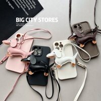Ins Dễ Thương Xúc Xích Chó Kẹp Lưng Dây Đeo Ốp Lưng Điện Thoại Thích Hợp Cho Apple 15 / 14 Promax 1213 11 XR Vỏ Điện Thoại Cầm Tay