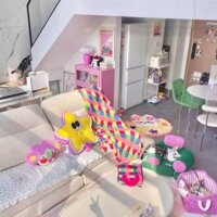 Ins Dopamine Ngôi Sao Xe Gối Gối Sofa Phòng Khách Đệm Sang Trọng Đồ Chơi Búp Bê Trang Trí Phòng Ngủ Dễ Thương