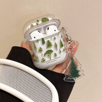 Ins Dreamy Tree Quicksand Case cho AirPods 4 ANC cho Apple Air Pods 1 2 3 Pro Pro2 Vỏ bảo vệ tai nghe cứng có móc khóa