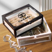 ins Highly Rated Desktop Fan[Dustproof Accessories]Dressing Table Ring Storage Box Organizer Box Earrings Jewelry Box with Lid Necklace99%