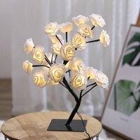 Ins hình trái tim nữ tính để bàn cây hoa anh đào Đèn phòng hồng LED trang trí làm quà tặng sinh nhật cho người bạn thân