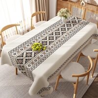 Ins Khăn Trải Bàn Dùng Một Lần Chống Thấm Nước Chống Dầu Chống Cháy Bàn Thảm Nhẹ Sang Trọng Cao Cấp PVC Khăn Trải Bàn Hộ Gia Đình Vuông Cà Phê Khăn Trải Bàn