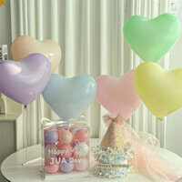 Ins Macaron Trái Tim Tình Yêu Cao Su Bóng Bàn Nổi Gói Cô Gái Trái Tim Dễ Thương Sinh Nhật Đảng Trẻ Em Bé20250309