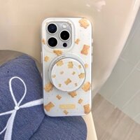 Ins mùa xuân phong cách Hàn Quốc dễ thương tươi mát phù hợp cho 16 Pro Max, gấu bơ, bánh quy, 15 Pro từ tính, 13 chống sốc, 14