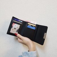 Ins new style cat ear simple ladies wallet women short three-fold small wallet women coin purse card holder wallet trendy kksjyxy.vn