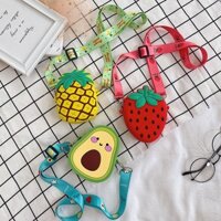 Ins Phiên Bản Hàn Quốc Influencer Fruit Silicone Trẻ Em Túi Đeo Ngang Có Dệt Thời Trang Dễ Thương Ví Đựng Tiền Xu