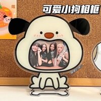 Ins phong cách con chó dễ thương khung ảnh thẻ đứng đuổi theo ngôi sao tình yêu đậu acrylic hộp trưng bày ảnh món quà sinh nhật sáng tạo