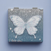 Ins Phong Cách Công Chúa Gương Trang Điểm Cầm Tay Mini Gương Nhỏ Di Động Gấp Gương Học Sinh Gương Hai Mặt