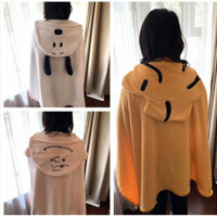 Ins Phong Cách Nhật Bản Hoạt Hình Khăn Choàng Văn Phòng Sinh Viên Ngủ Ấm Áo Choàng Chăn Điều Hòa Không Khí Cape