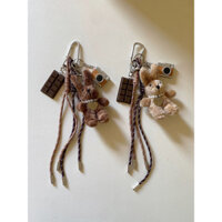 Ins Phong Cách Túi Mặt Dây Chuyền Túi Búp Bê miu Phong Cách Dây Nylon Đồ Trang Trí Thỏ Con Chó Con Camera Móc Khóa Túi Đi Học Phụ Kiện ~241018~