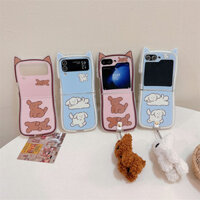 Ins Style Puppy TPU Gấp Điện Thoại Vỏ Mềm Cho OPPO Find N3 FLIP Ốp Lưng Chống Sốc