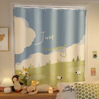 Ins Tulip Rèm Hình Thỏ Dễ Thương Phòng Ngủ Rèm Đen Không Lỗ Đục Lỗ Rèm Đồ Dùng Gia Đình