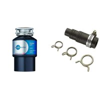 InSinkErator Garbage Disposal, Badger 1 HP Continuous Feed, Black & DWC-00 Dishwasher Connector Kit, Black