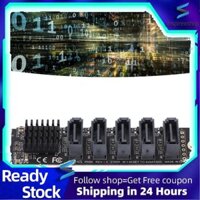 Inspirexshop M2 PCIE SATA 3 5 Cổng Hard Disk Mở rộng Thẻ chuyển nhượng 6GBS Hỗ trợ máy tính Chức năng PM dễ sử dụng.