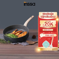 INSSA Chảo chống dính 28CM Chảo xào có nắp đậy Tay cầm chống ghỉ Dụng cụ nấu ăn lành mạnh không chứa PFOA GUOJ018
