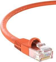 InstallerParts (200 Pack) Ethernet Cable CAT5E Cable UTP Booted 12 FT - Orange - Professional Series - 1Gigabit/Sec Network/Internet Cable, 350MHZ