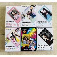 Instax Mini Film hộp 10 tấm Date 2025 viền màu Giấy in ảnh cho máy ảnh instax mini evo 12 11 10 9 8 7 50 40 30 share