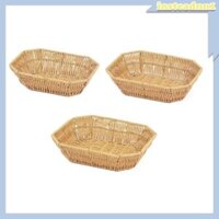 Inste 3 Giỏ đựng trái cây và bánh mì hình bát giác Hộp đựng đồ ăn nhẹ để sử dụng trên máy tính để bàn