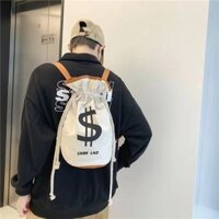 insTúi Đựng Tiền Phong Cách Thoải Mái Túi Vải Bố Dung Tích Lớn Balo Đeo Vai Sinh Viên Đại Học