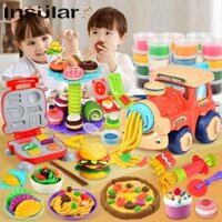 INSULAR Bộ Đồ Chơi Khuôn Làm Kem Bùn Bánh Mì Bằng Nhựa diy Màu Sắc Cách Điện Dành Cho Bé Gái Mẫu Giáo