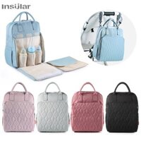 Insular Đa Năng Mẹ Bà Bầu Túi Đựng Đồ Ngủ Dung Tích Lớn Chống Thấm Nước Du Lịch Tã Xe Đẩy Ba Lô Thiết Kế Cho Các Bà Mẹ