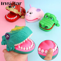 INSULAR Đồ chơi ngón tay cá sấu lớn Trò chơi nhổ răng cá mập Tay cắn cá sấu cha mẹ và con cái Đồ chơi lừa trẻ em