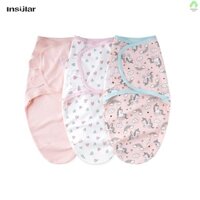 Insular Set 3 Chăn Quấn Em Bé Sơ Sinh su3007 Bằng cotton Mềm Mại Họa Tiết Hoạt Hình Dễ Thương [27]