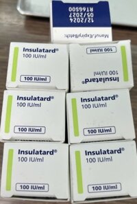 Insulatard 100IU/ml Hỗn dịch tiêm trị đái tháo đường H/1 lọ 10ml)