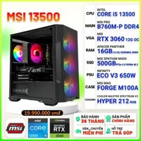 INTEL MSI CORE I5 13500 / B760M / RTX3060 12GB / 16GB / 500GB