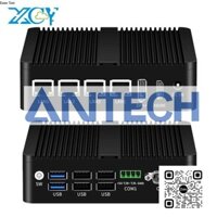 Intel Processor N100  Industrial Mini Computer 4x LAN Ports 2x COM RS485 RS232 Win11 Linux Pfsense Firewalls Soft Router