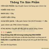 {Interesting Digital Star} Cáp Chuyển Jack Canon Cái Sang Jack 3.5mm Cái (XLR-Female To 3.5mm Femal