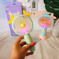 {Interesting Digital Star} Quạt mini cầm tay 5 Cánh chính hãng DianDi Hình thú dễ thương pin sạc ,C