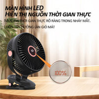 {Interesting Digital Star} Quạt Sạc Mini Để Bàn Đa Năng,Kẹp Xoay 720 Độ Chạy Cực Êm Sử Dụng Giờ Liê