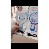 {Interesting Digital Star} Portable rechargeable mini fan, with led lights CS093 - Bear and Rabbit