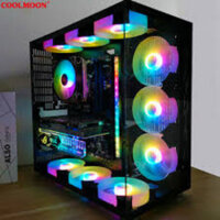 {Interesting Digital Star} DÙNG KÈM HUB Quạt tản nhiệt, Fan Case Coolmoon Y1 LED RGB, Fan Case Le
