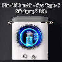 {Interesting Digital Star} Quạt Đeo Thắt Lưng Mini Di Động Tích Điện Điều Hòa Siêu Mát Kiêm Sạc Dự