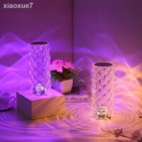 Internet nổi tiếng hoa hồng trang trí đèn bàn công tắc cảm ứng sáng tạo món quà nhỏ đầu giường không khí lãng mạn đèn ng