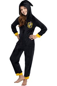 INTIMO Harry Potter Unisex Kids Hooded Pajama Union Suit - All 4 Houses Gryffindor, Slytherin, Ravenclaw, Hufflepuff