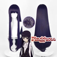Inu x Boku SS Ririchiyo Shirakiin Cosplay Wig 92cm Long Straight Purple Black Wigs Heat Resistant Synthetic Hair