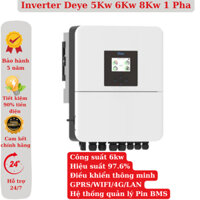 Inverter Deye 5Kw 6Kw 8Kw 1 Pha, Biến Tần Hybrid, Bảo Hành 5 Năm