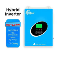 Inverter hybrid Zumax Biến tần năng lượng mặt trời-48V 6.6KW- 500VDC- MPPT 120A-Hoạt động có hoặc không Lưu trữ